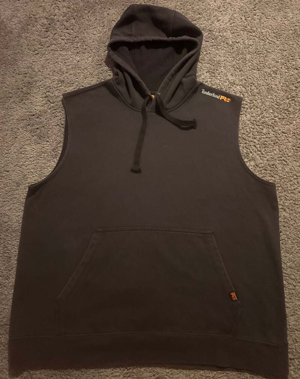 Timberland PRO Men's Hood Honcho Sport Sleeveles Hoodie Dark Charcoal Heather XL
